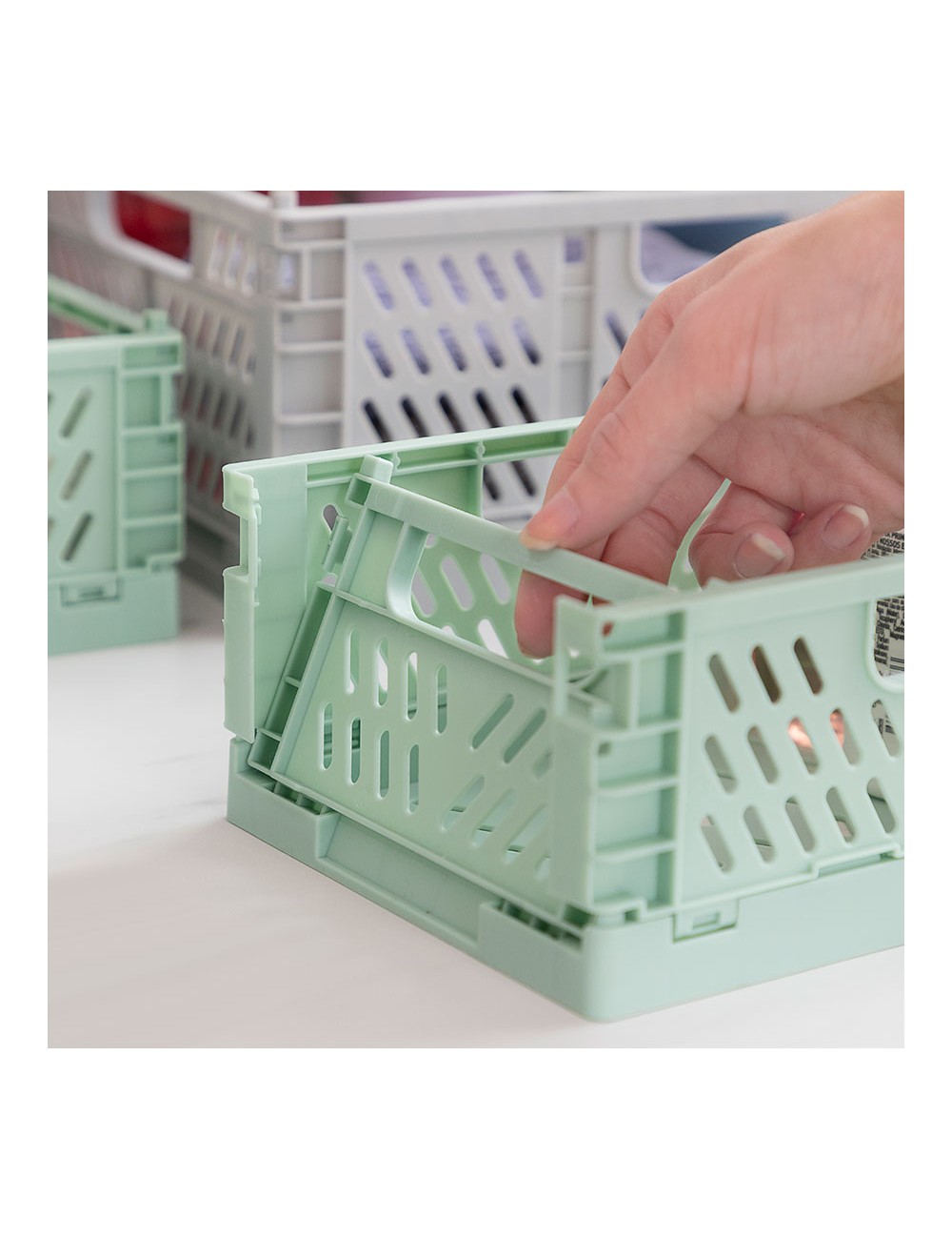 Set de 3 cajas organizadoras plegables y apilables boxtor