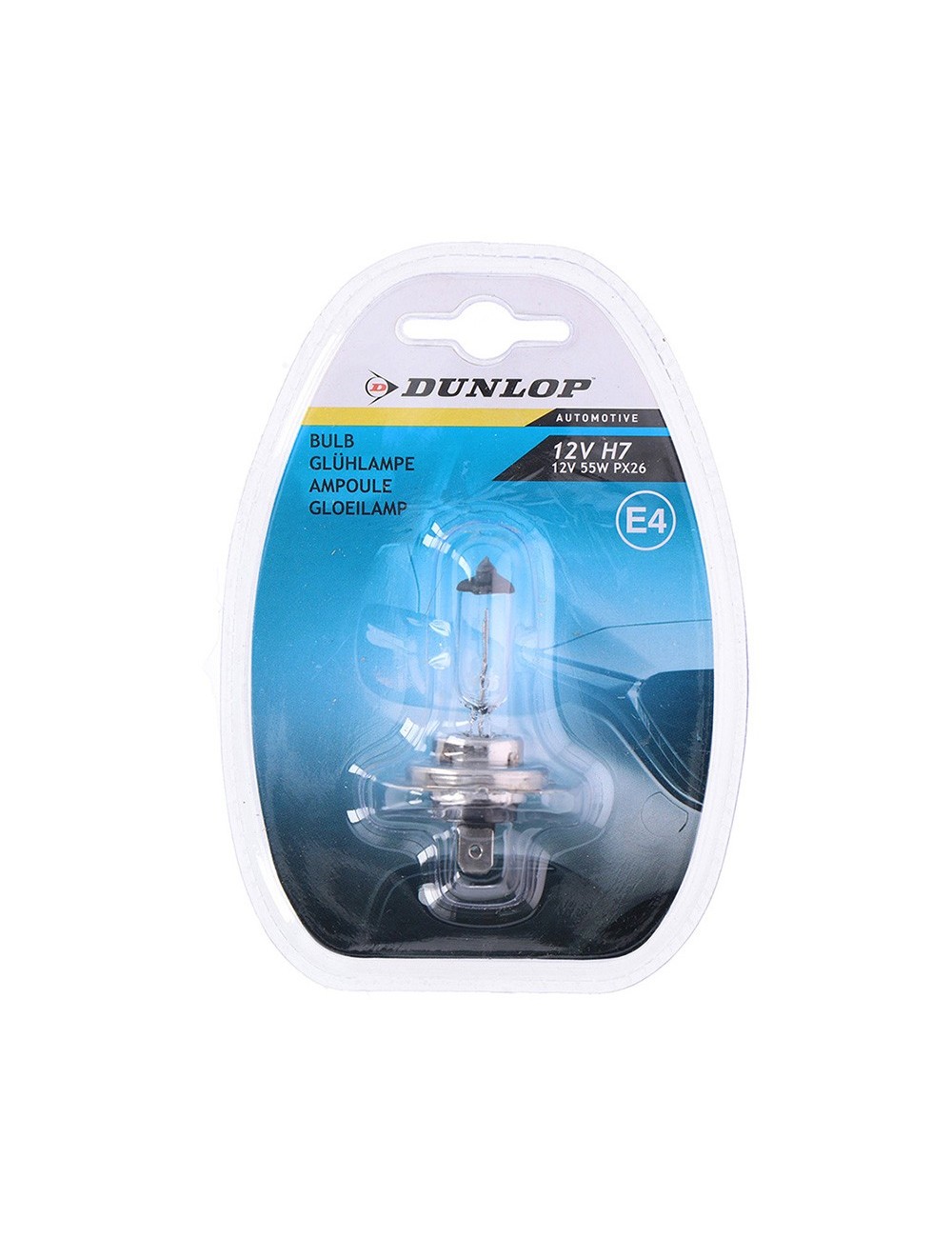 Bombilla coche 12v h7 55w dunlop Bombilla coche 12v h7 55w dunlop