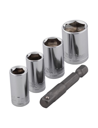 Llaves de vaso 4 llaves + adaptador, juego de 5 piezas