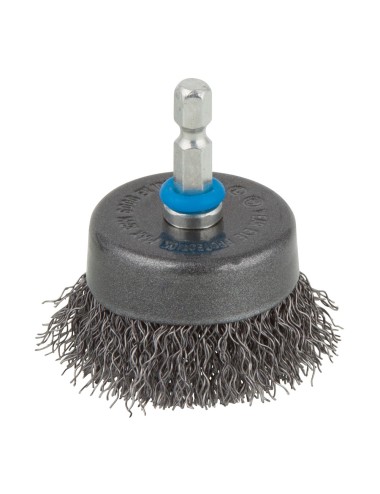 Cepillo de copa de alambre de acero, vástago hexagonal, ø50 mm
