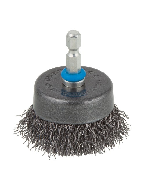Cepillo de copa de alambre de acero, vástago hexagonal, ø50 mm