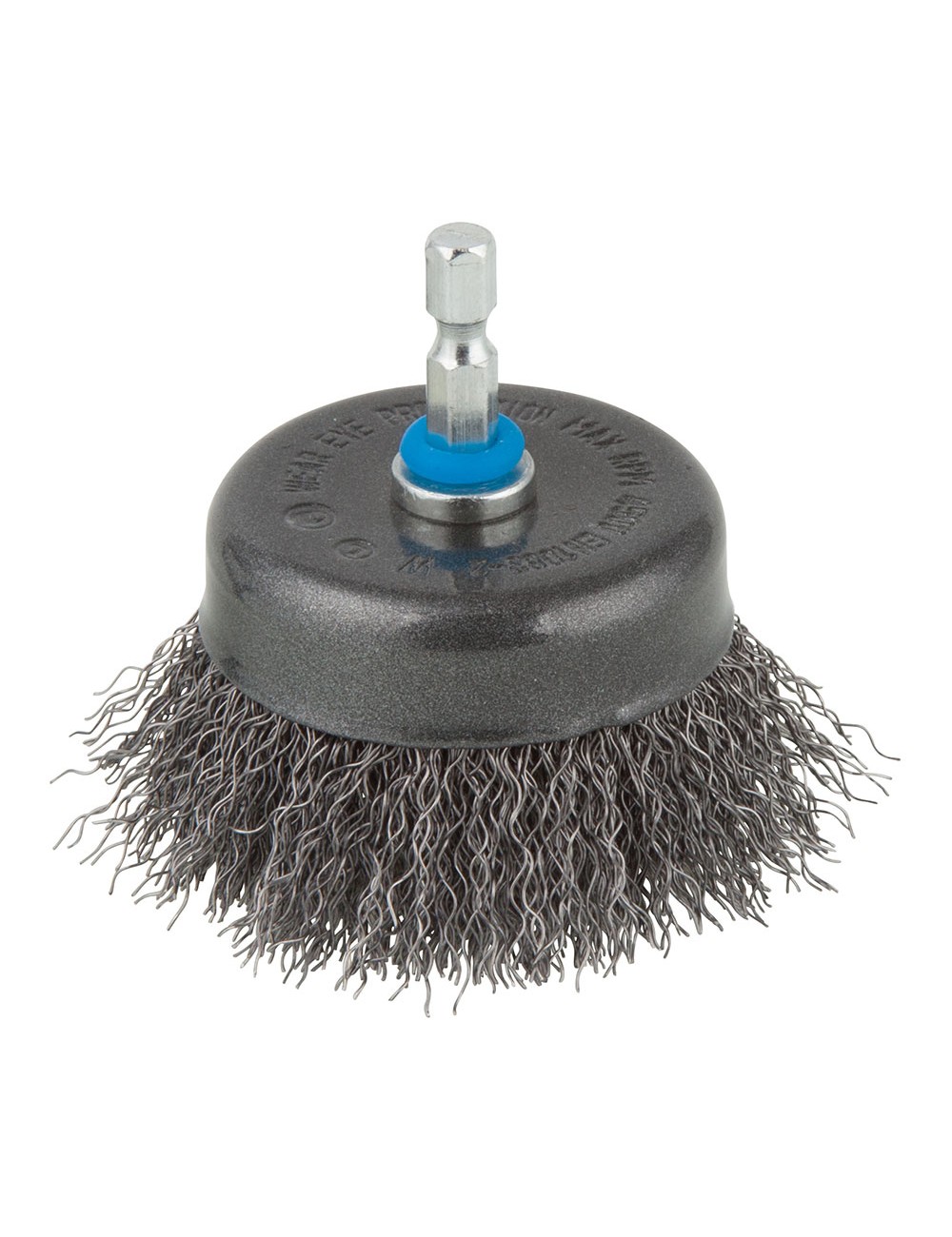 Cepillo de copa de alambre de acero, vástago hexagonal, ø75 mm