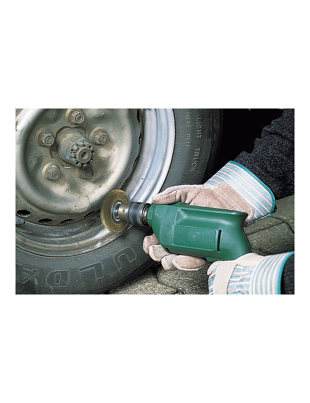 Cepillo de disco de alambre de latón vástago hexagonal ø75 x 10 mm