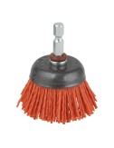 Cepillo de copa de alambre de nylon, agresivo, vástago hexagonal ø50 mm