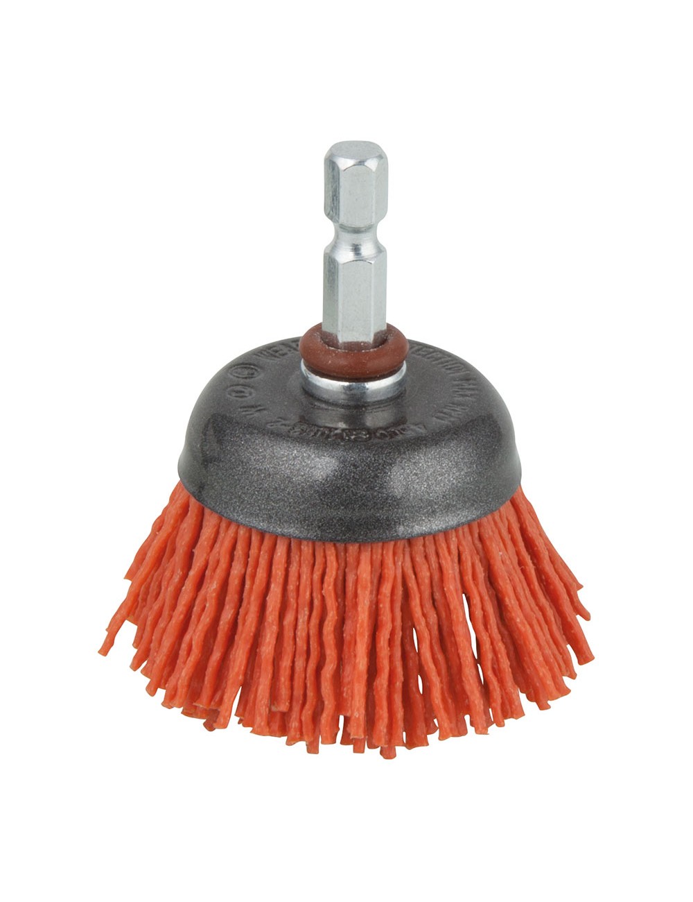 Cepillo de copa de alambre de nylon, agresivo, vástago hexagonal ø50 mm