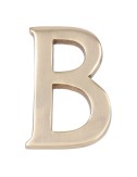 Letra b latón pulido 10cm fijación invisible edm
