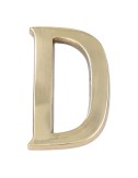 Letra d latón pulido 10cm fijación invisible edm