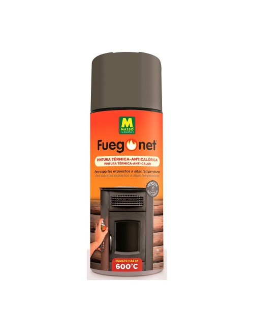 Pintura anticalórica gris 400ml. fuegonet massó