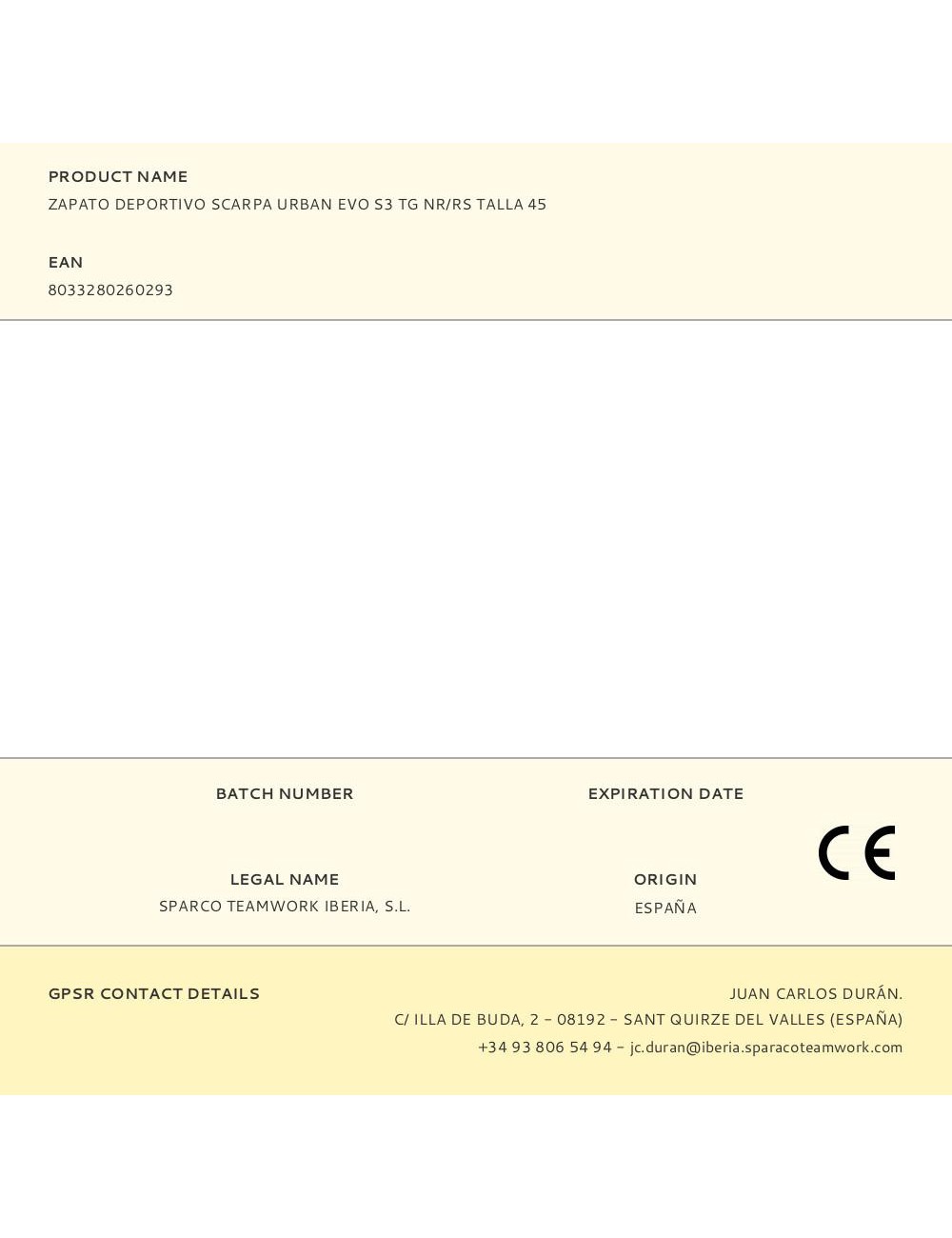 Zapato deportivo scarpa urban evo s3 tg nr/rs talla 45