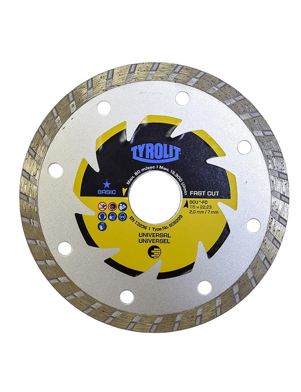 Disco diamantado c3r ø115x2x22,23 dcub2-fc tyrolit Disco diamantado c3r ø115x2x22,23 dcub2-fc tyrolit