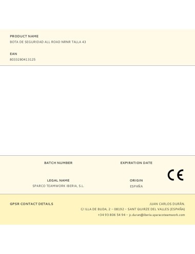 Bota de seguridad all road nrnr talla 43