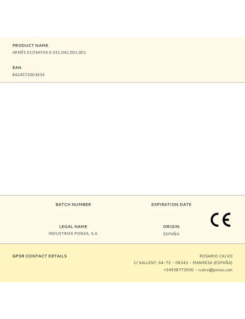 Arnês ecosafex 6 031,042,001,001