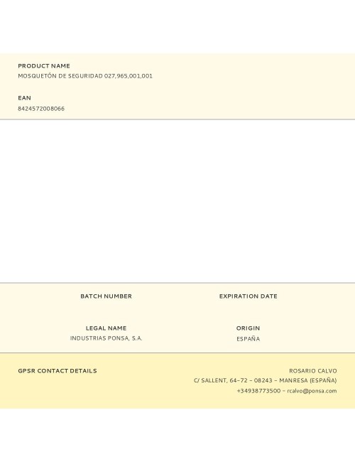 Mosquetón de seguridad 027,965,001,001