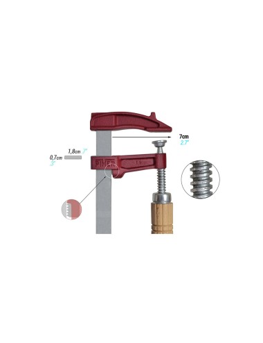 Aprieto piher m-12 cm. madera