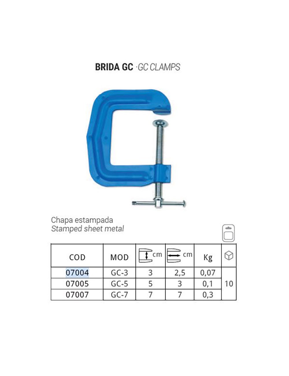Aprieto g-7 chapa 12 x 17 x 1 cm