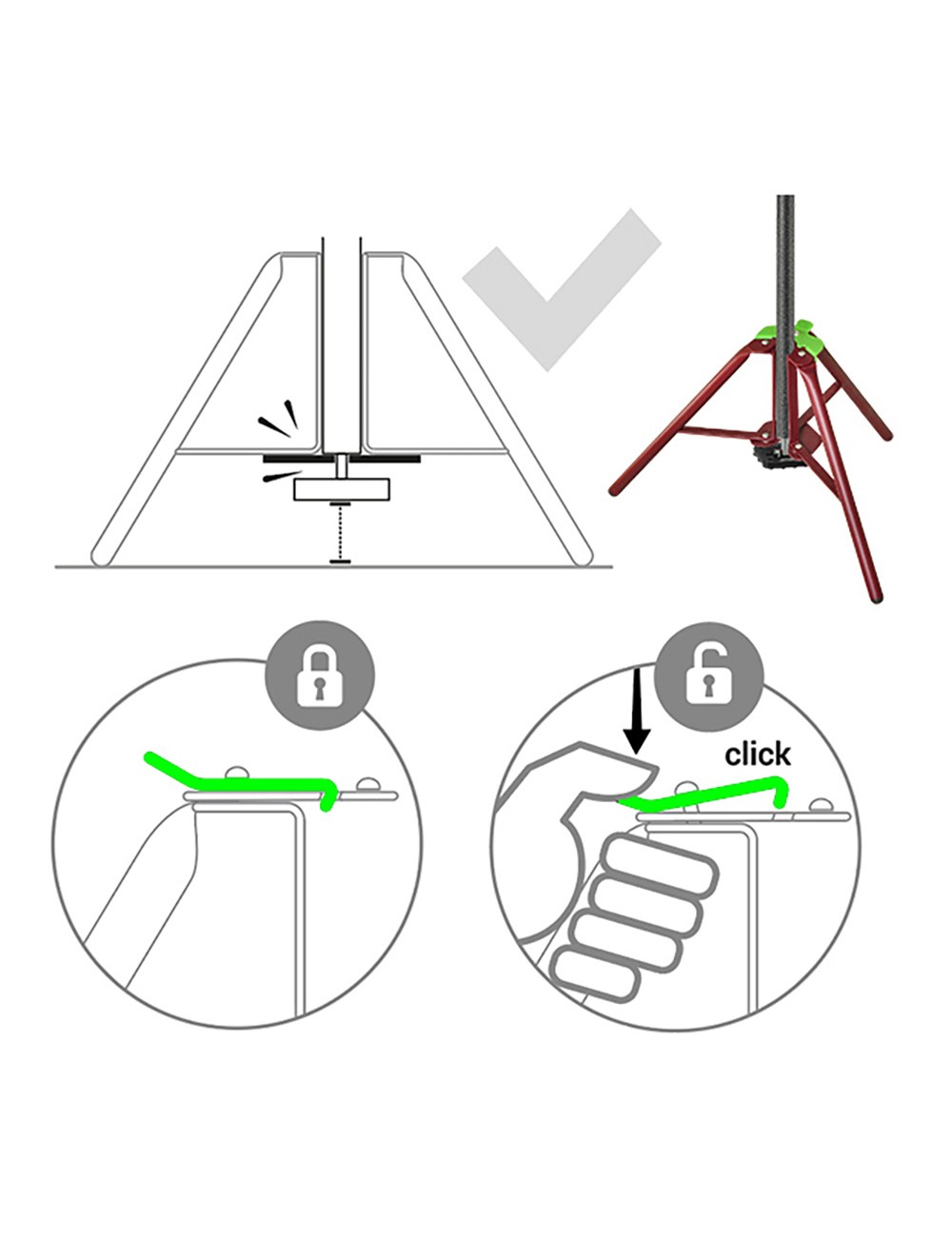 Tripode puntal piher ref. 34050