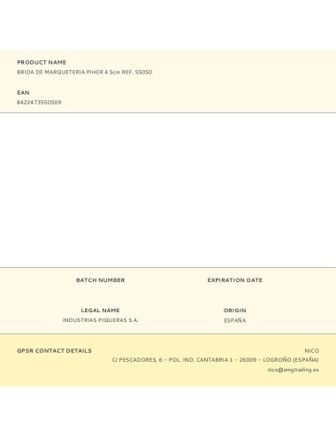 Brida de marqueteria 4.5 cm