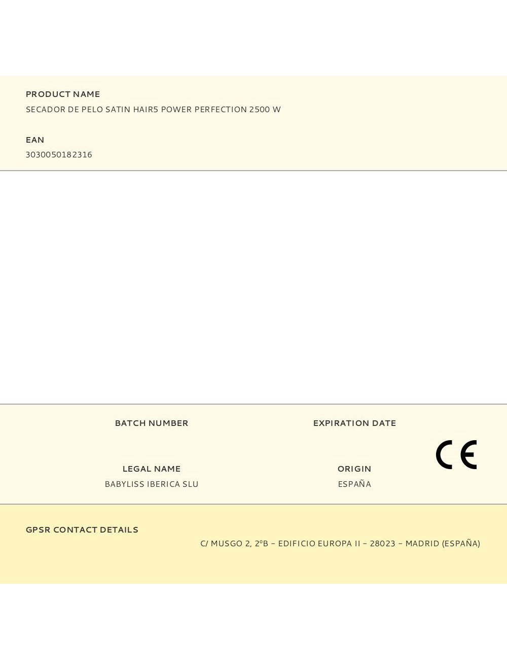 Secador de pelo satin hair5 power perfection 2500 w