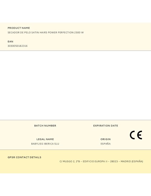 Secador de pelo satin hair5 power perfection 2500 w