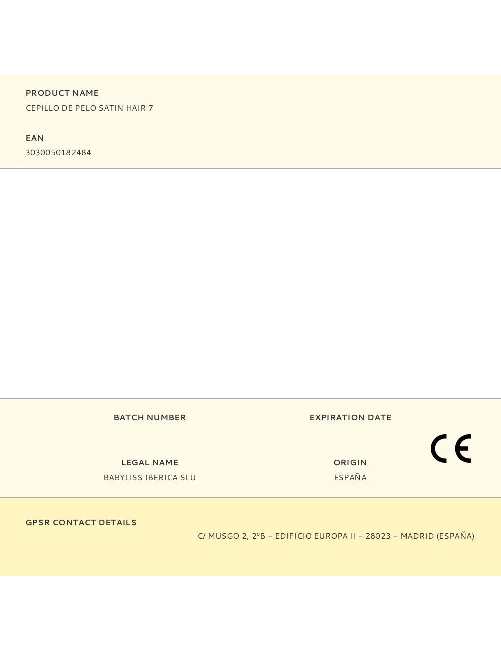 Cepillo de pelo satin hair 7