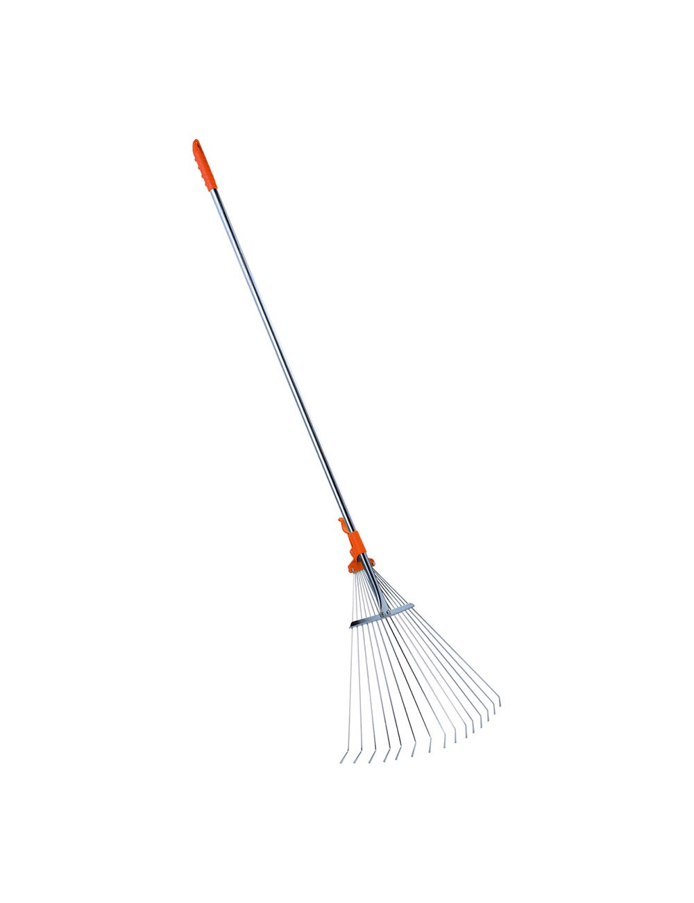 Rastrillo para follaje regulable, con mango telescópico, 1,28 -1,6 m