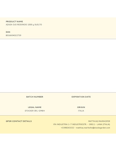 Azada ojo redondo 1000 g suelto