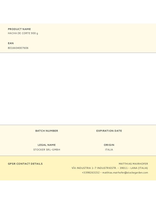 Hacha de corte 900 g