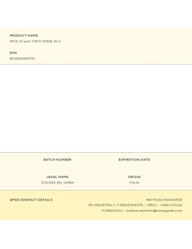 Pack 10 unid. cinta verde 26 m