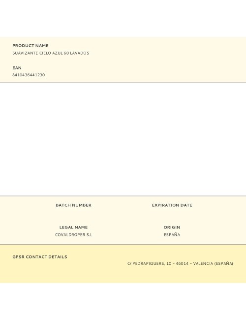 Suavizante cielo azul 60 lavados