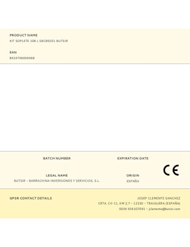 Kit soplete 108 l sbcb5021 butsir