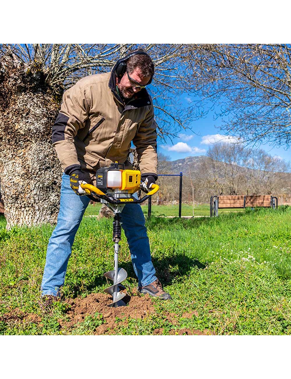 Ahoyadora a gasolina con motor de 2 tiempos drill 932sg-v20. 49-0003 garland