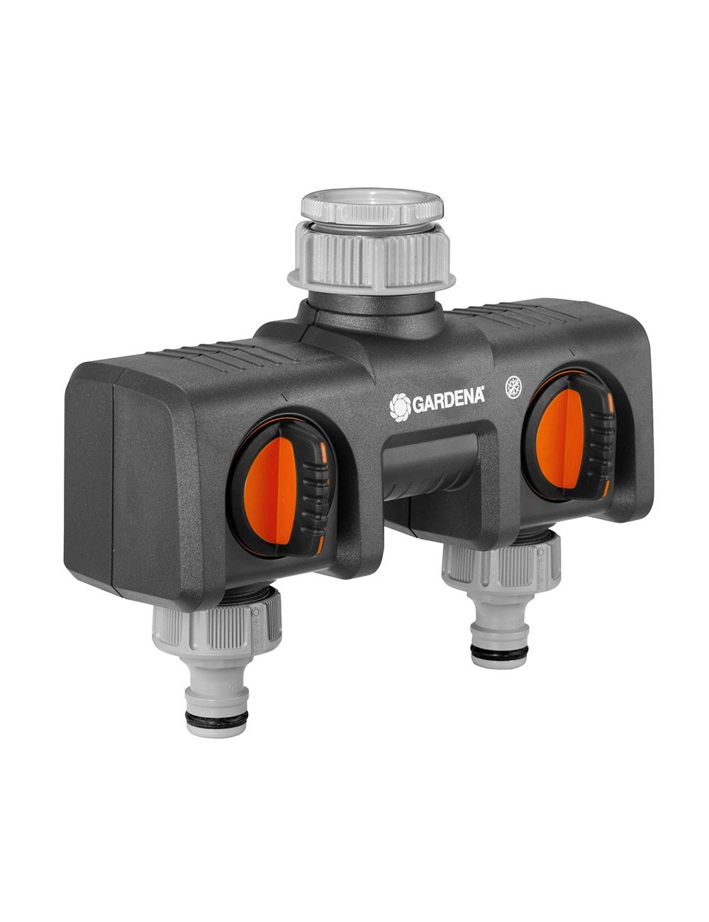 Distribuidor 2 vías con adaptador gardena Distribuidor 2 vías con adaptador gardena