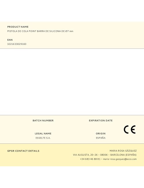 Pistola de cola point barra de silicona de ø7 mm