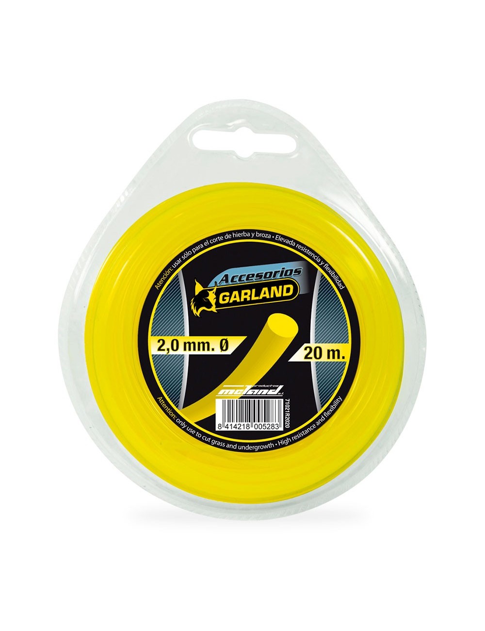 Hilo dispensador para desbrozadora 20m ø2,0mm redondo 71021r2020 garland Hilo dispensador para desbrozadora 20m ø2,0mm redondo 71021r2020 garland