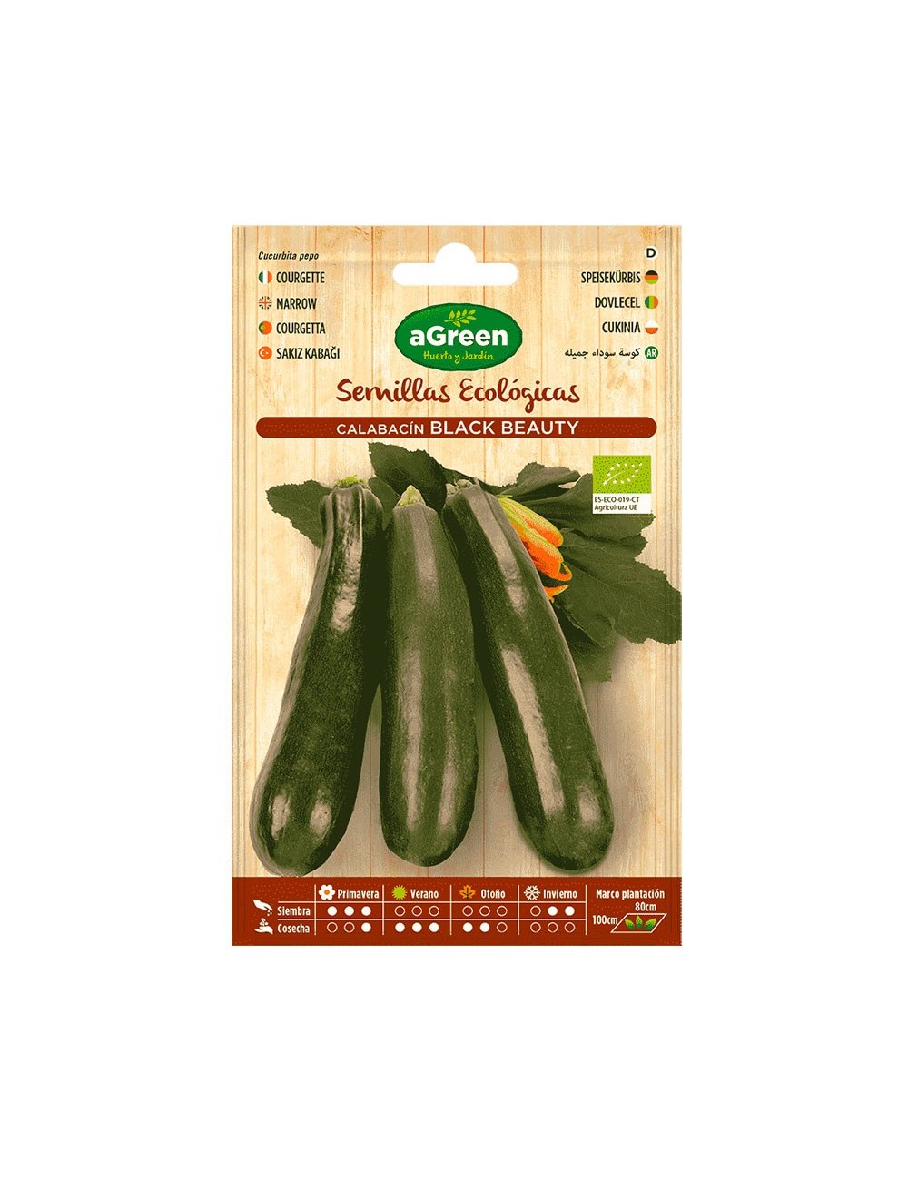Sobre con semillas eco de calabacin black beauty agreen Sobre con semillas eco de calabacin black beauty agreen