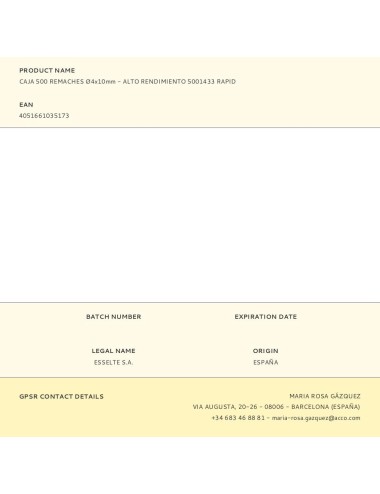 Caja 500 remaches ø4x10mm - alto rendimiento 5001433 rapid