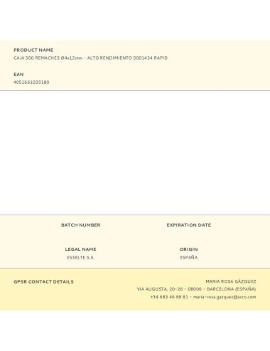 Caja 500 remaches ø4x12mm - alto rendimiento 5001434 rapid