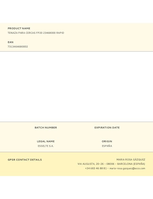 Tenaza para cercas fp20 23468000 rapid