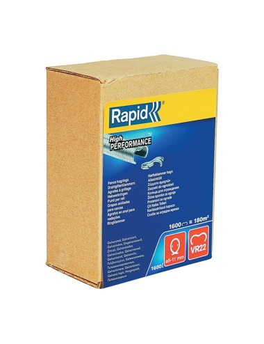 Caja 1.000 grapas o anillos para cercas vr22 mod. 1,6m galvanizada 40108810 rapid