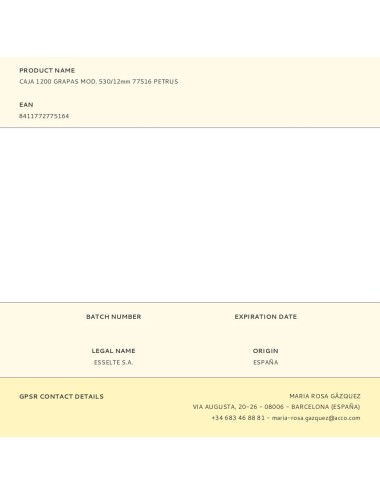 Caja 1200 grapas mod. 530/12mm 77516 petrus