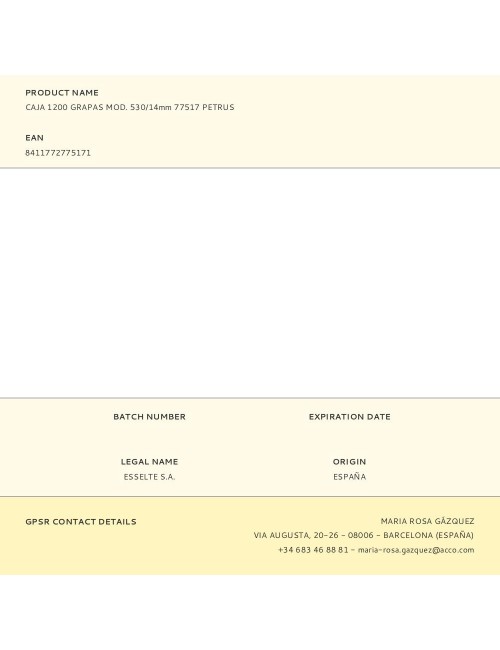 Caja 1200 grapas mod. 530/14mm 77517 petrus