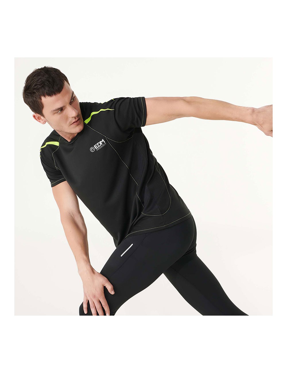 Camiseta deportiva negra talla-m roly