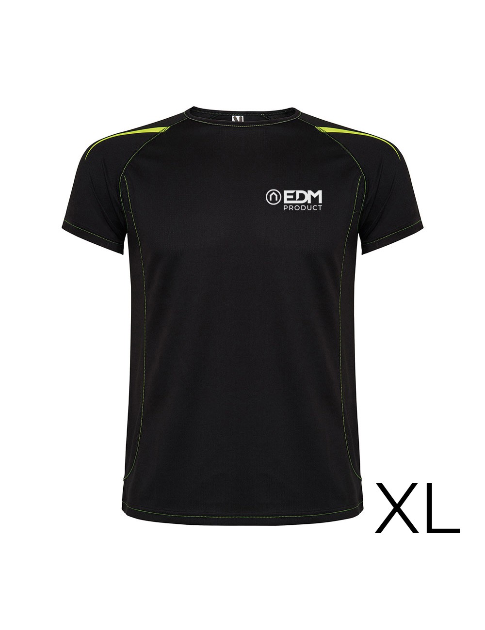 Camiseta deportiva negra talla-xl roly