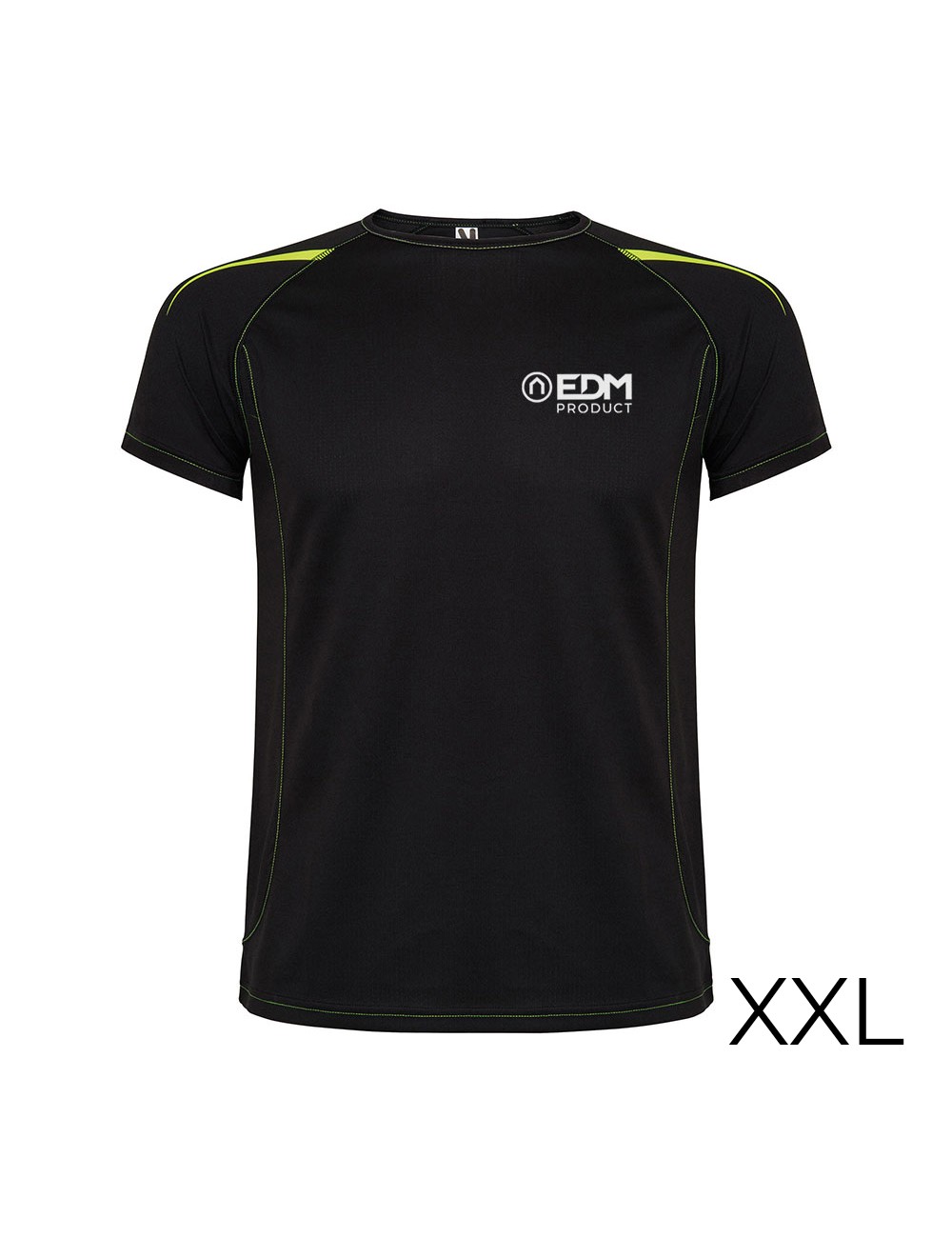 Camiseta deportiva negra talla-xxl roly