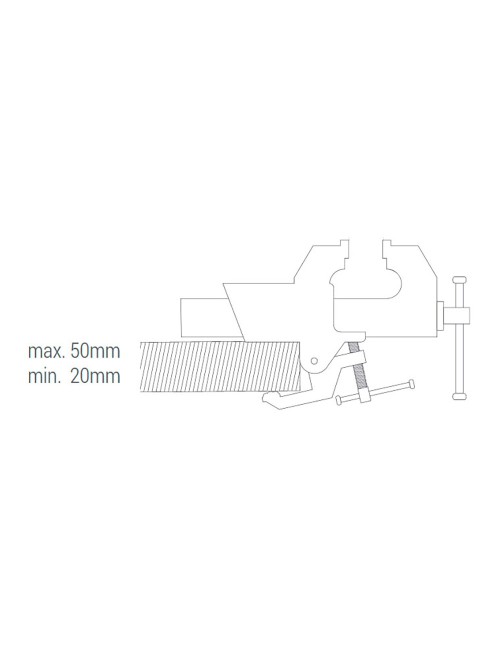 Tornillo de banco móvil guía cuadrada