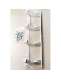 Tendedero de pared basic c/4 poleas blanco 47 x 5 x 5 cm