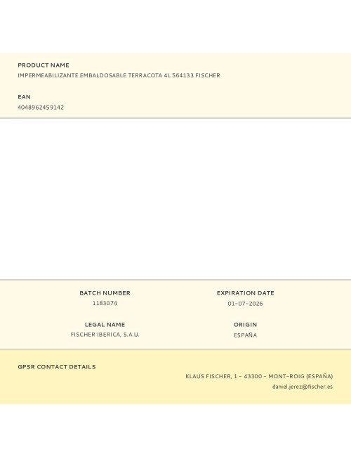 Impermeabilizante embaldosable terracota 4 l