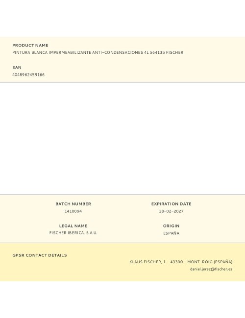 Pintura blanca impermeabilizante anti-condensaciones 4 l