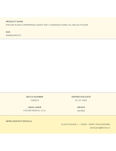 Pintura blanca impermeabilizante anti-condensaciones 15 l