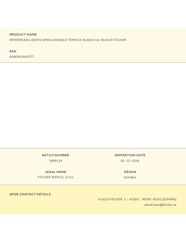 Impermeabilizante embaldosable térmico blanco 4 l